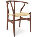 CH24 Wishbone Chair, Acajou huilé, Paillage naturel