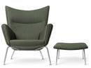 CH445 Wing Chair, Passion - vert, Avec repose-pied