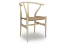 CH24 Wishbone Chair, Frêne savoné, Paillage naturel