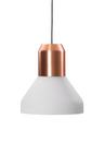 Bell Light, Cuivre , Verre blanc opalin, H 23 x ø 35 cm