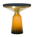 Bell Side Table, Laiton laqué clair, Orange ambre