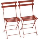 Chaise pliante Bistro - lot de 2, Ocre rouge