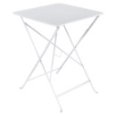 Table pliante Bistro rectangulaire, H 74 x L 57 x P 57 cm, Blanc coton