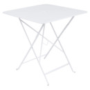 Table pliante Bistro , H 74 x L 71 x P 71 cm, Blanc coton