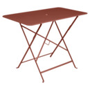 Table pliante Bistro rectangulaire, H 74 x L 97 x P 57 cm, Ocre rouge