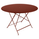 Table pliante Bistro ronde, H 74 x Ø 117 cm, Ocre rouge