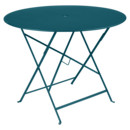 Table pliante Bistro ronde, H 74 x Ø 96 cm, Bleu acapulco