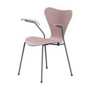 Série 7 chaise 3207 New Colours, Laqué, Rose pâle, Silver grey