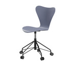 Série 7 Chaise de bureau pivotante 3117 / 3217 New Colours, Avec accotoirs, Laqué, Bleu lavande, Noir