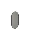 Unu Miroir ovale, H 80 x L 50 cm, Noir mat