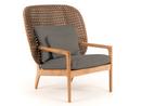 Kay Highback Lounge Chair, Brindle, Fife Platinum, Sans repose-pieds