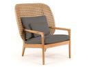 Kay Highback Lounge Chair, Harvest, Fife Platinum, Sans repose-pieds