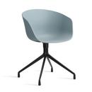 Chaise About A Chair AAC 20, Dusty blue 2.0, Aluminium thermolaqué noir 