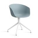 Chaise About A Chair AAC 20, Dusty blue 2.0, Aluminium thermolaqué blanc