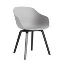 Chaise About A Chair AAC 222, Chêne laqué noir, Concrete grey 2.0