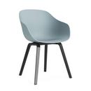 Chaise About A Chair AAC 222, Chêne laqué noir, Dusty blue 2.0