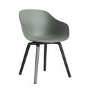 Chaise About A Chair AAC 222, Chêne laqué noir, Fall green 2.0