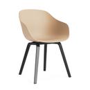 Chaise About A Chair AAC 222, Chêne laqué noir, Pale peach 2.0