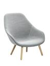 About A Lounge Chair High AAL 92, Hallingdal - gris clair, Chêne laqué, Sans coussin d'assise
