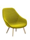 About A Lounge Chair High AAL 92, Hallingdal 420 - jaune, Chêne savonné, Sans coussin d'assise