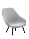 About A Lounge Chair High AAL 92, Steelcut Trio - gris clair, Chêne laqué noir, Sans coussin d'assise