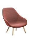 About A Lounge Chair High AAL 92, Steelcut Trio 515 - rose pale, Chêne laqué, Sans coussin d'assise