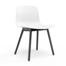 Chaise About A Chair AAC 12, Blanc, Chêne teinté noir