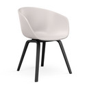 About A Chair AAC 22, Cream white, Chêne laqué noir