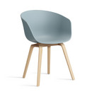Chaise About A Chair AAC 22, Dusty blue 2.0, Chêne savonné