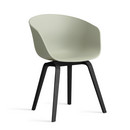 Chaise About A Chair AAC 22, Pastel green 2.0, Chêne laqué noir