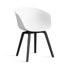 Chaise About A Chair AAC 22, White 2.0, Chêne laqué noir