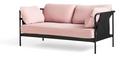 Canapé Can 2.0, 2 places, Tissu Linara 415 - Rose, Black