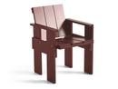Chaise Crate Dining , Pin laqué rouge fer