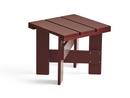Table basse Crate , Pin laqué rouge fer