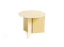 Table Slit, Acier, H 35,5 x Ø 45 cm, Revêtement en poudre jaune clair
