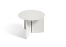 Table Slit, Acier, H 35,5 x Ø 45 cm, Revêtement en poudre blanc