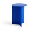 Table Slit, Bois, H 47 x Ø 35 cm, Laqué bleu vif