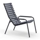Lounge Chair ReCLIPS, Gris foncé, Accotoirs aluminium