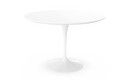 Table à manger ronde Saarinen, 107 cm, Blanc, Stratifié blanc
