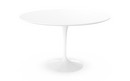 Table à manger ronde Saarinen, 120 cm, Blanc, Stratifié blanc