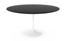 Table à manger ronde Saarinen, 137 cm, Blanc, Stratifié noir
