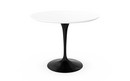 Table à manger ronde Saarinen, 91 cm, Noir, Stratifié blanc