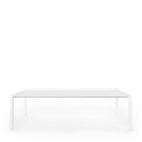 Table extensible Sushi, Fenix blanc avec bord de même couleur, L 177-271 x l 100 cm, Aluminium laqué blanc