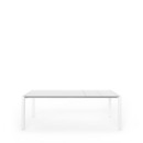 Table extensible Sushi, Stratifié blanc, L 150-224 x l 90 cm, Aluminium laqué blanc