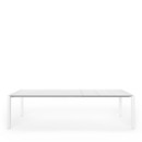 Table extensible Sushi, Stratifié blanc, L 177-288 x l 90 cm, Aluminium laqué blanc
