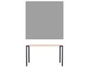 Table Seiltänzer, 75 x 120 x 120 cm, Linoleum foncé, Rouge