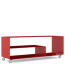 Sideboard R 111N, Monochrome, Rouge rubis (RAL 3003), Roulettes industrielles