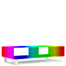 Meuble TV R 200N, Bicolore   , Bicolore au choix (RAL Classic), Piétement luge laqué de la même couleur que l'extérieur