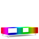 Meuble TV R 200N, Bicolore   , Bicolore au choix (RAL Classic), Roulettes transparentes