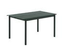 Table Linear Outdoor, L 140 x l 75 cm, Vert foncé